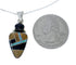 Southwest Multicolor Inlay Sterling Silver Box Chain Necklace Set JX129273
